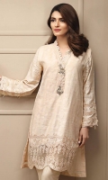 Embroidered Cotton Net Stitched 2 Piece Suit 