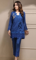 Embroidered Cotton Net Stitched 2 Piece Suit 