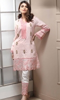 Embroidered Cotton Net Stitched 2 Piece Suit 