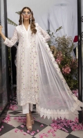 Sequins Embroidered Chiffon Front: 1yard Sequins Embroidered Chiffon Sleeves: 0.62yards Dyed Chiffon Back: 1.25yards Embroidered Chiffon Dupatta: 2.5yards Embroidered Trouser bunches x 2 Raw Silk Bottom Fabric: 2.5yards Shirt Length with Border: 44”+ Inner Fabric Included