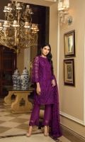 Sequins Embroidered Chiffon Front	1 yards Embroidered Chiffon Back	1 yards Sequins Embroidered Chiffon SLeeves	0.6 yards Sequins Embroidered Chiffon Dupatta	2.5 yards Dyed Raw Silk Bottom	2.5 yards Embroidered Bottom Laces	