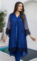 Sequins Embroidered Net Front: 0.82yards Embroidered Net Back: 0.82yards Sequins Embroidered Net Sleeves: 0.62yards Shirt Length: 40”+ Shirt width: 30” Inner Fabric Included