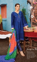 Shirt Front: Dyed Jacquard Shirt Back: Digital Printed Lawn Sleeves: Dyed Jacquard Dupatta: Banarsi Jacquard Trouser: Dyed Cotton Border: Digital Printed Sleeves  EMBROIDERY: Embroidered Gala with Handwork Embroidered Patti for Collar and Sleeves