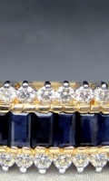 A Diamond & Sapphire Bracelet in Gold at Diamond Gallery