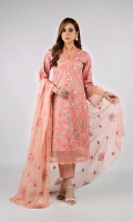 Shirt: Embroidered Lawn - 2.5 Meter Dupatta: Embroidered Chiffon - 2.5 Meter Shalwar: Plain Cambric - 2.5 Meter