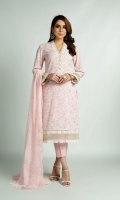 Shirt: Embroidered Lawn - 2.5 Meter Dupatta: Embroidered Chiffon - 2.5 Meter Shalwar: Plain Cambric - 2.5 Meter