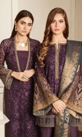 Embroidered Front Embroidered Side Panel  Embroidered Sleeves Embroidered Back Embroidered Neckline Patch Embroidered Sleeves Patch Embroidered Front Patch Embroidered Back Patch Jamavaar Dupatta Trousers