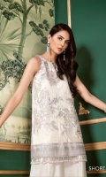 Embroidered Front Embroidered Side Panel Plain Back Embroidered Sleeves Embroidered Sleeves Patch Embroidered Front and Back Patch Embroidered Chiffon Dupatta Silk Trousers