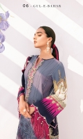 Embroidered Lawn Front Digital Printed Lawn Back+Sleeves Embroidered Neckline Patch Embroidered Front Patches (2) Digital Printed Chiffon Dupatta Dyed Cambric Lawn Trouser