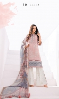 Embroidered Lawn Front Digital Printed Lawn Back+Sleeves Embroidered Sleeves Patch Embroidered Front Patch Digital Printed Chiffon Dupatta Embroidered Cambric Lawn Trouser