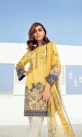 Embroidered Front Patch Digital Printed Lawn Shirt  Digital Printed Chiffon Dupatta Cambric Lawn Trousers