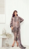 Embroidered Neckline Patch Embroidered Front Patch Digital Printed Lawn Shirt  Digital Printed Chiffon Dupatta Cambric Lawn Trousers