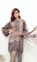 Embroidered Neckline Patch Embroidered Front Patch Digital Printed Lawn Shirt  Digital Printed Chiffon Dupatta Cambric Lawn Trousers