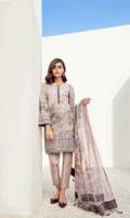 Embroidered Front Patch Digital Printed Lawn Shirt  Digital Printed Chiffon Dupatta Cambric Lawn Trousers