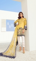 Embroidered Front Patch Digital Printed Lawn Shirt  Digital Printed Chiffon Dupatta Cambric Lawn Trousers