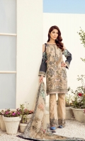 Embroidered Digital Printed Lawn Front Digital Printed Lawn Back & Sleeves Embroidered Front Border Patch Digital Printed Pure Chiffon Dupatta Printed Cambric Lawn Trousers Embroidered Trousers Patch