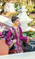 Embroidered Jacquard Lawn Front (0.95 Yards)  Embroidered Jacquard Lawn Sleeves (0.12 Yards)  Digital Printed Lawn Back (1.30 Yards)  Embroidered Sleeves Patch (1.10 Yards)  Embroidered Neckline Patch (01 Pc)  Embroidered Front Patch (01 Pc)  Printed Pure Silk Dupatta (2.70 Yards]  Embroidered Cambric Lawn Trousers (2.50 Yards)
