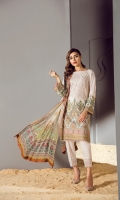 Embroidered Swiss Lawn Front Embroidered Swiss Lawn Sleeves Plain Swiss Lawn Back Embroidered Sleeves Patch Embroidered Front & Back Patch Dyed Cambric Lawn Trousers Digital Print Chiffon Dupatta