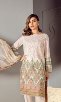 Embroidered Swiss Lawn Front Embroidered Swiss Lawn Sleeves Plain Swiss Lawn Back Embroidered Sleeves Patch Embroidered Front & Back Patch Dyed Cambric Lawn Trousers Digital Print Chiffon Dupatta