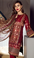 Embroidered Swiss Lawn Front Embroidered Swiss Side Panel Embroidered Swiss Lawn Sleeves Plain Swiss Lawn Back Embroidered Sleeves Patch Embroidered Front & Back Patch Dyed Cambric Lawn Trousers Digital Print Chiffon Dupatta