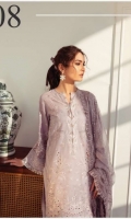 Embroidered Swiss Lawn Front Plain Swiss Lawn Back Embroidered Swiss Lawn Sleeves Embroidered Sleeves Patch Embroidered Front + Back Patch Embroidered Chiffon Dupatta Embroidered Dupatta Patch Dyed Cambric Lawn Trouser