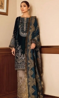 Embroidered Velvet Unstitched 3 Piece Suit 