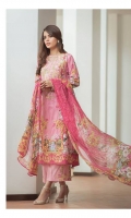 Chiffon Dupatta: 2.5 M Cambric Front Printed: 1.1 M Cambric Back Printed: 1.1 M Cambric Sleeves Printed: 0.6 M Cambric Dyed Pants: 2.5 M Embroidered Front Border: 0.7 M Embroidered Pants Motifs: 2 P Embroidered Neckline Chiffon Dupatta: 2.5 M Cambric Front Printed: 1.1 M Cambric Back Printed: 1.1 M Cambric Sleeves Printed: 0.6 M Cambric Dyed Pants: 2.5 M Embroidered Front Border: 0.7 M Embroidered Pants Motifs: 2 P Embroidered Neckline