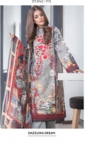 Chiffon Dupatta: 2.5 M Cambric Front Printed: 1.1 M Cambric Back Printed: 1.1 M Cambric Sleeves Printed: 0.6 M Cambric Dyed Pants: 2.5 M Embroidered Pant Motifs: 2 P Embroidered Neckline Chiffon Dupatta: 2.5 M Cambric Front Printed: 1.1 M Cambric Back Printed: 1.1 M Cambric Sleeves Printed: 0.6 M Cambric Dyed Pants: 2.5 M Embroidered Pant Motifs: 2 P Embroidered Neckline