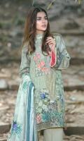 Shawl Printed: 2.5 M Khaddar Front Printed: 1.1 M Khaddar Back Printed: 1.1 M Khaddar Sleeves Printed: 0.6 M Khaddar Dyed Pants: 2.5 M Embroidered Neckline: 1 Pc Embroidered Pant Motifs: 2 Pc Shawl Printed: 2.5 M Khaddar Front Printed: 1.1 M Khaddar Back Printed: 1.1 M Khaddar Sleeves Printed: 0.6 M Khaddar Dyed Pants: 2.5 M Embroidered Neckline: 1 Pc Embroidered Pant Motifs: 2 Pc