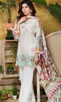 Silk Dupatta: 2.5 Meter Front Embroidered Mid Pannel: 1.1 Meter Front Embroidered Side Pannel: 1.1 Meter Back Printed: 1.1 Meter Sleeves Printed: 0.6 Meter Dyed Pant: 2.5 Meter Embroidered Patti for Front: 1.9 Meter Embroidered Front Border: 0.7 Meter 2 Embroidered Pant Motifs
