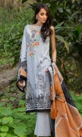 Printed Shirt: 2.9 M Lawn Printed Dupatta: 2.5 M Embroidered Neckline On Fabric : 1 Pc