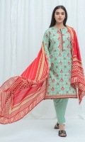 2.9 Mtrs Printed Lawn Shirt 2.5 Mtrs Printed Lawn Dupatta 2.5 Mtrs Dyed Pants