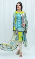 2.9 Mtrs Printed Lawn Shirt 2.5 Mtrs Printed Blended Chiffon Dupatta