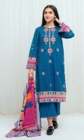 2.9 Mtrs Printed Lawn Shirt With Embroidery 2.5 Mtrs Printed Lawn Dupatta