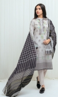 2.9 Mtrs Printed Lawn Shirt With Embroidery 0.8 Mtrs Embroidered Sleeve Patti 2.5 Mtrs Printed Lawn Dupatta