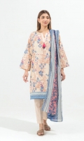 1.75 Mtrs Printed Lawn Shirt 2.5 Mtrs Printed Lawn Dupatta