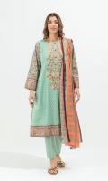 2.9 Mtrs Printed Lawn Shirt With Embroidery 2.5 Mtrs Printed Blended Chiffon Dupatta