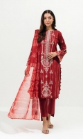 2.9 Mtrs Printed Lawn Shirt With Embroidery 2.5 Mtrs Printed Blended Chiffon Dupatta