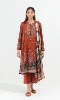 2.9 Mtrs Printed Lawn Shirt 2.5 Mtrs Printed Lawn Dupatta 2.5 Dyed Pants