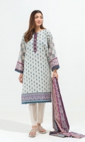 2.9 Mtrs Printed Lawn Shirt 2.5 Mtrs Printed Lawn Dupatta 2.5 Dyed Pants