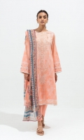 2.9 Mtrs Printed Lawn Shirt With Embroidery 2.5 Mtrs Printed Blended Chiffon Dupatta