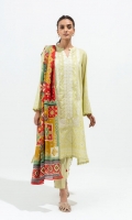 2.9 Mtrs Printed Lawn Shirt With Embroidery 2.5 Mtrs Printed Lawn Dupatta  2.5 Mtrs Dyed Pants