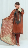 Printed Lawn Shirt: 2.9 M Printed Lawn Dupatta: 2.5 M