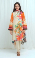 Digital Printed Lawn Shirt: 2.9 M Digital Printed Cotton Net Dupatta: 2.5 M Dyed Pants: 2.5 M