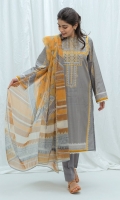 2.9 Mtrs Printed Lawn Shirt , 2.5 Mtrs Printed Blended Chiffon Dupatta