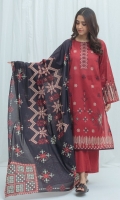 2.9 Mrts Printed Lawn Shirt, 2.5 Mtrs Printed Lawn Dupatta