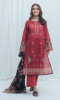 2.9 Mrts Printed Lawn Shirt, 2.5 Mtrs Printed Lawn Dupatta