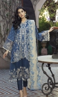 Dyed Jacquard Embroidered Front 1.25 M Dyed Jacquard Embroidered Back 1.25 M Dyed Jacquard Sleeves  0.7 Yard Dyed Embroidered Organza Dupattaa  2.50 M Embroidered Lace For Sleeves  1 Yard Embroidered Daman Motif  1 Pc Dyed Trouser  2.5 M