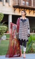 DYED LAWN FRONT EMBROIDERED: 1.25 MTR DIGITAL LAWN BACK SLEEVES: 1.75 MTR DIGITAL  CHIFFON  DUPATTA: 2.50 MTR DYED TROUSER   : 2.50 MTR EMBROIDRED DAMAN PATCH EMBROIDERED TROUSER LACE