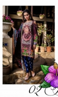 Three Piece Embroiodered Lawn Suit With Net Dupatta